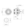 SP1312/P2 Вилка 2 контакти на панель, IP68, 200В, 5А, пайка, WEIPU SP1312/P2 Вилка 2 контакти на панель, IP68, 200В, 5А, пайка, WEIPU